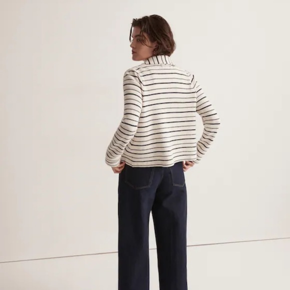 Madewell Navy and Cream Striped Knit - Picture 3 of 16